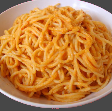 spaghetti-roasted-bell-pepper-pesto