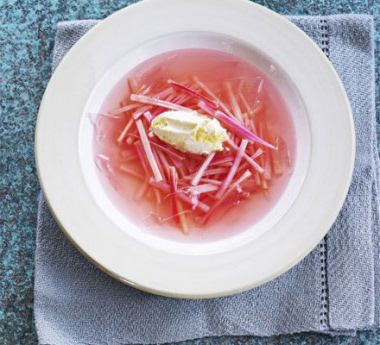 Rhubarb vanilla soup recipe
