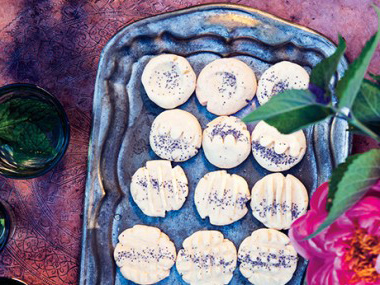 Rose Water Shortbread Cookies