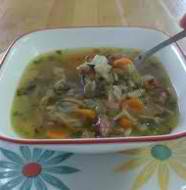 Delicious Healthy Chicken and mushroom soup