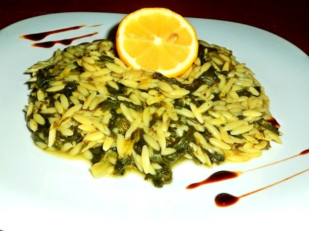 Orzo with Spinach